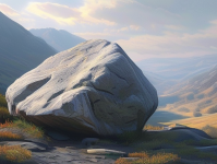 在一片静谧的山谷中，隐藏着一块被岁月遗忘的石头，它静静地躺在那里，仿佛在诉说着一个古老的故事。这就是影石，一块看似普通却又蕴含着无尽奥秘的石头